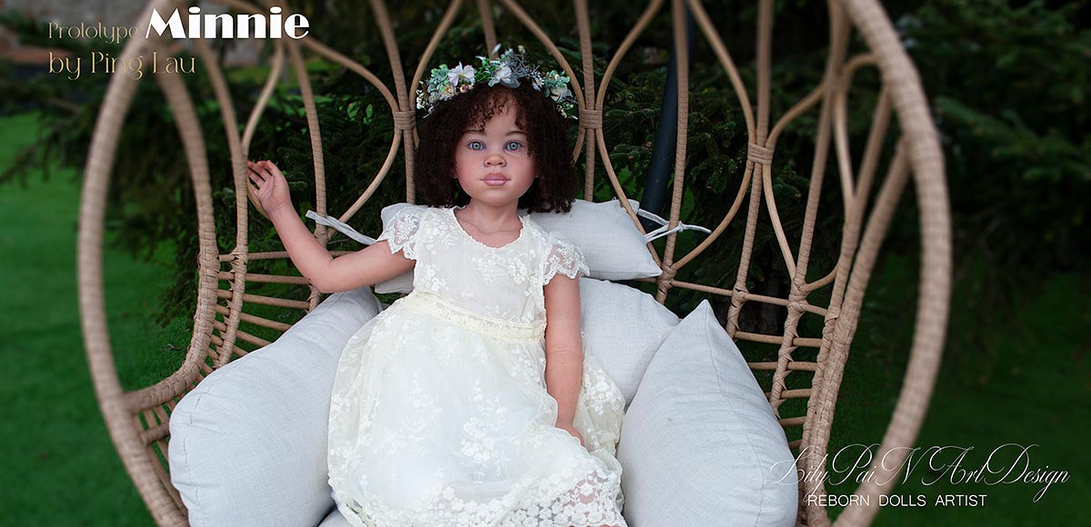 Prototype Toddler Girl with Curly Rooted Hair and Stunning Eyes
